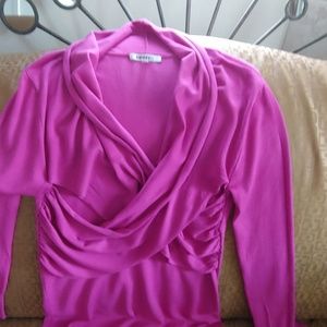 Donna Karan magenta sweater